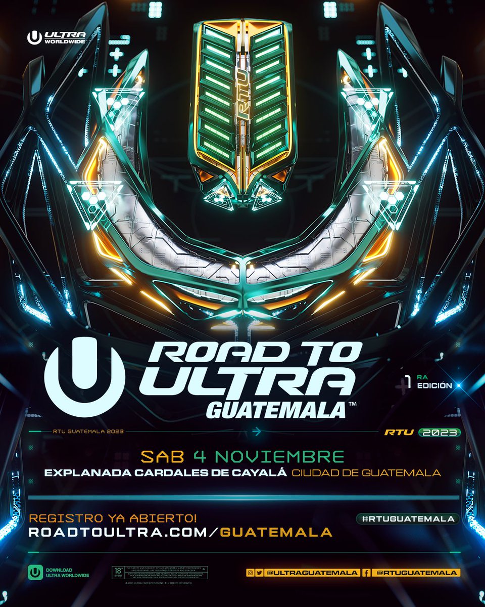 🇬🇹Por primera vez, ROAD TO ULTRA llega a Guatemala el 4 de Noviembre. ¿Están listos para vivir una experiencia inolvidable? El registro para entradas Etapa 1 ya está abierto en roadtoultra.com/Guatemala
