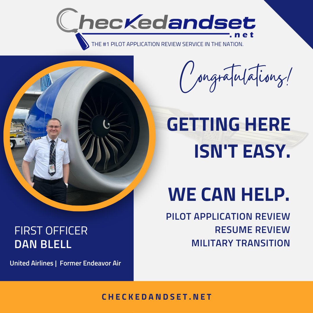 CheckedAndSet's tweet image. Congratulations, Dan!

Getting to United Airlines isn’t easy.
We can help.

Schedule your consult today.

#aviationjobs #pilotjob #aviationcareer #pilot #military #armedforces #checkedandset #unitedairlines