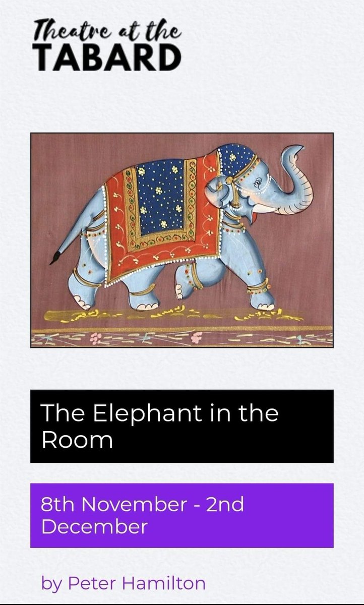 The Elephant in the Room' at <a href="/TheatreAtTabard/">Tabard Theatre</a> is the latest play from <a href="/_PeterHamilton/">Peter Hamilton</a>.  I play the Head Nurse working at an exclusive Retirement Home and filled with humour and a touch of spirituality, a charming story that'll inspire you to embrace life.

tabard.org.uk/whats-on/the-e…