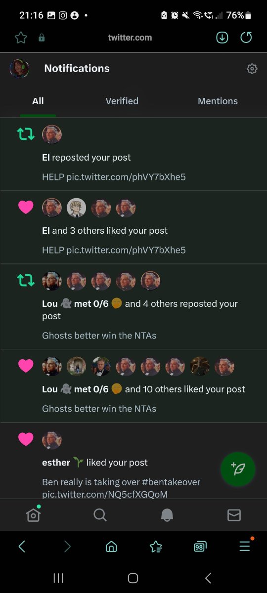 BrynTheSilly's tweet photo. THIS IS LITERALLY ALL MY NOTIFICATIONS NOW HELP #bentakeover https://t.co/laVFbhukqr