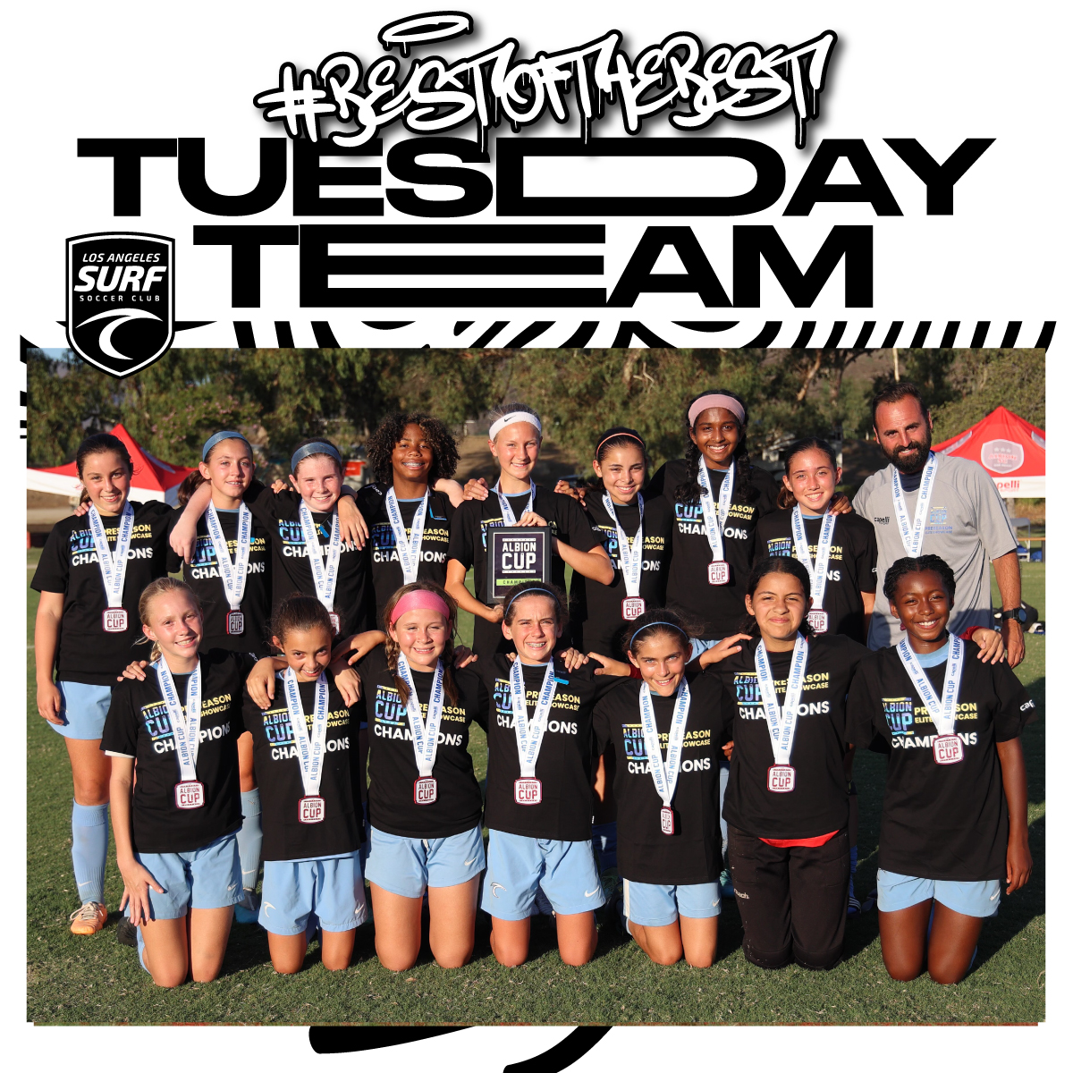 LASurfSoccer's tweet image. TOO MANY TOURNAMENTS TO COUNT 🫨🏆🥇🏅

🙌 So for this #TUESDAYTEAM - We're Counting them ALL! 😁🔢

OUR SHOUTOUTS OF TODAY GO OUT TO OUR WONDERFUL:
🏄‍♀️ @lasurf.girls2011.ga 
🏄‍♂️ @lasurfsfv 2008s
🏄‍♀️ @lasurf.girls09.ga
🏄‍♂️ @Lasurfb2011 

🎉 SHOUTOUT TO YOU ALL ⚽💫