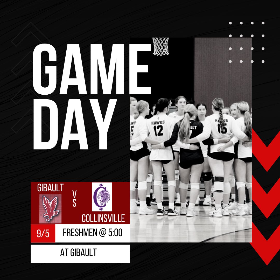 Come out and support the Lady Hawks!  Freshies start at 5:00 with JV and Varsity following. #gibaultproud
