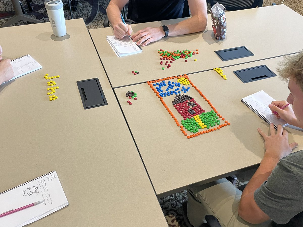 CF_CAPSComm's tweet photo. Self Awareness training means building houses out of M&amp;M’s. Associates all given the same directions, but many different outcomes. #playingwithfood #16personalities https://t.co/QdgciCj34A