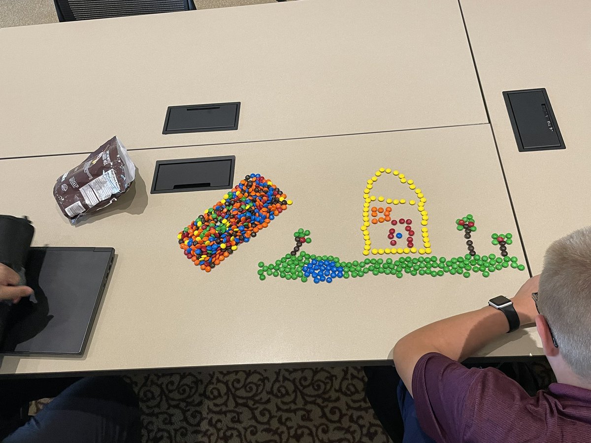 CF_CAPSComm's tweet photo. Self Awareness training means building houses out of M&amp;M’s. Associates all given the same directions, but many different outcomes. #playingwithfood #16personalities https://t.co/QdgciCj34A