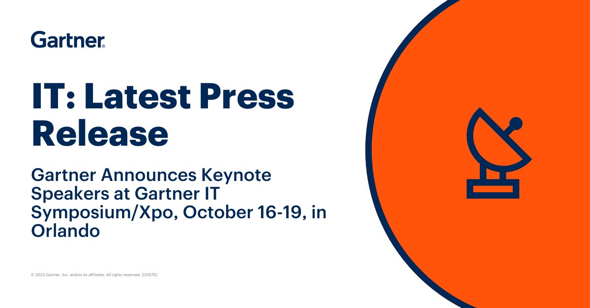 Check out the full lineup of keynote speakers that will be presenting at Gartner IT Symposium/Xpo in Orlando: gtnr.it/45Kvtfu #GartnerSYM #IT #CIO