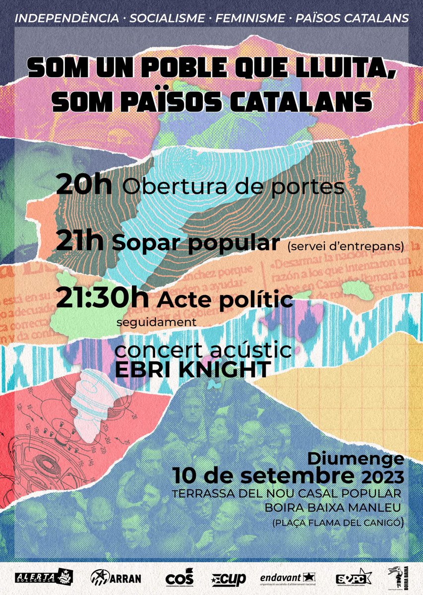✊ Un any més, seguim dempeus per celebrar la Diada del Principat! 

🗓️ Aquest diumenge, dia 10, acte polític a la plaça Flama del Canigó i seguidament…

🎤 Concert amb Ebri Knight (<a href="/EbriKnight/">Ebri Knight</a>).