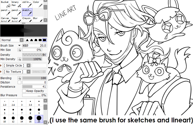 updated brush settings for cc anon and anyone else who may be wondering/interested too🐱💕