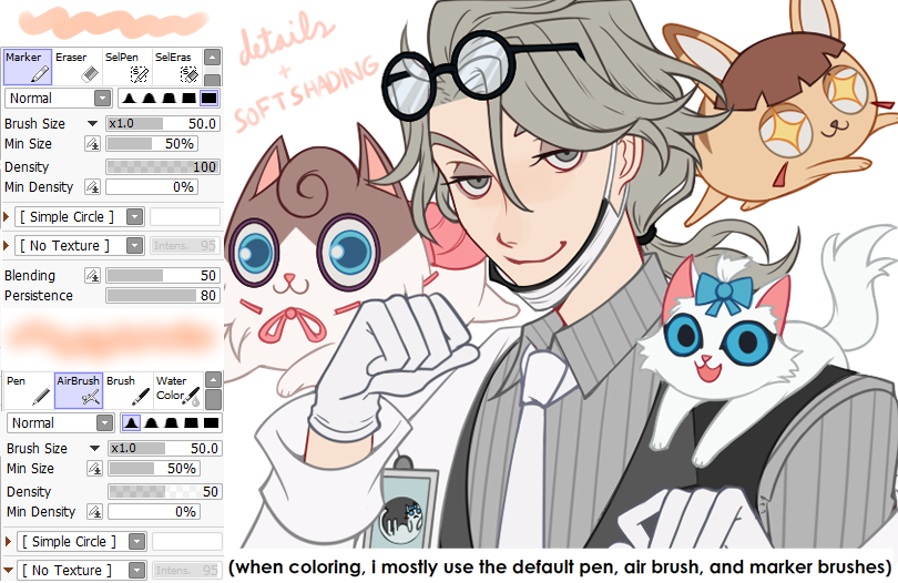 updated brush settings for cc anon and anyone else who may be wondering/interested too🐱💕
