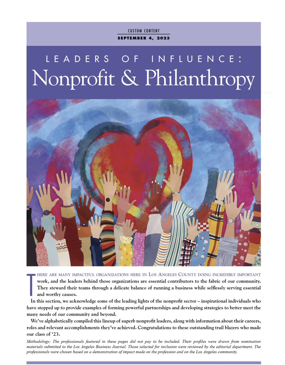 clairewineland's tweet photo. Our very own Melissa Yeager was featured as an @LABusinessJournal “Leaders of Influence: Nonprofit & Philanthropy 2023”💜
https://t.co/sXHhTQVmOy
#LeadersOfInfluence
#labusinessjournal https://t.co/TuHXUFD3Mz