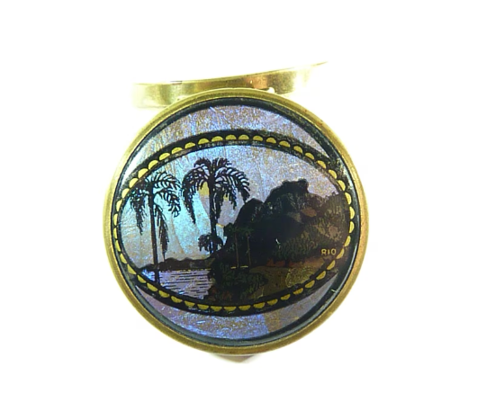 thevintagecompactshop.com/products/antiq… #COTY #antique #butterfly #butterflywing #artdeco #compactmirror #giftsforher