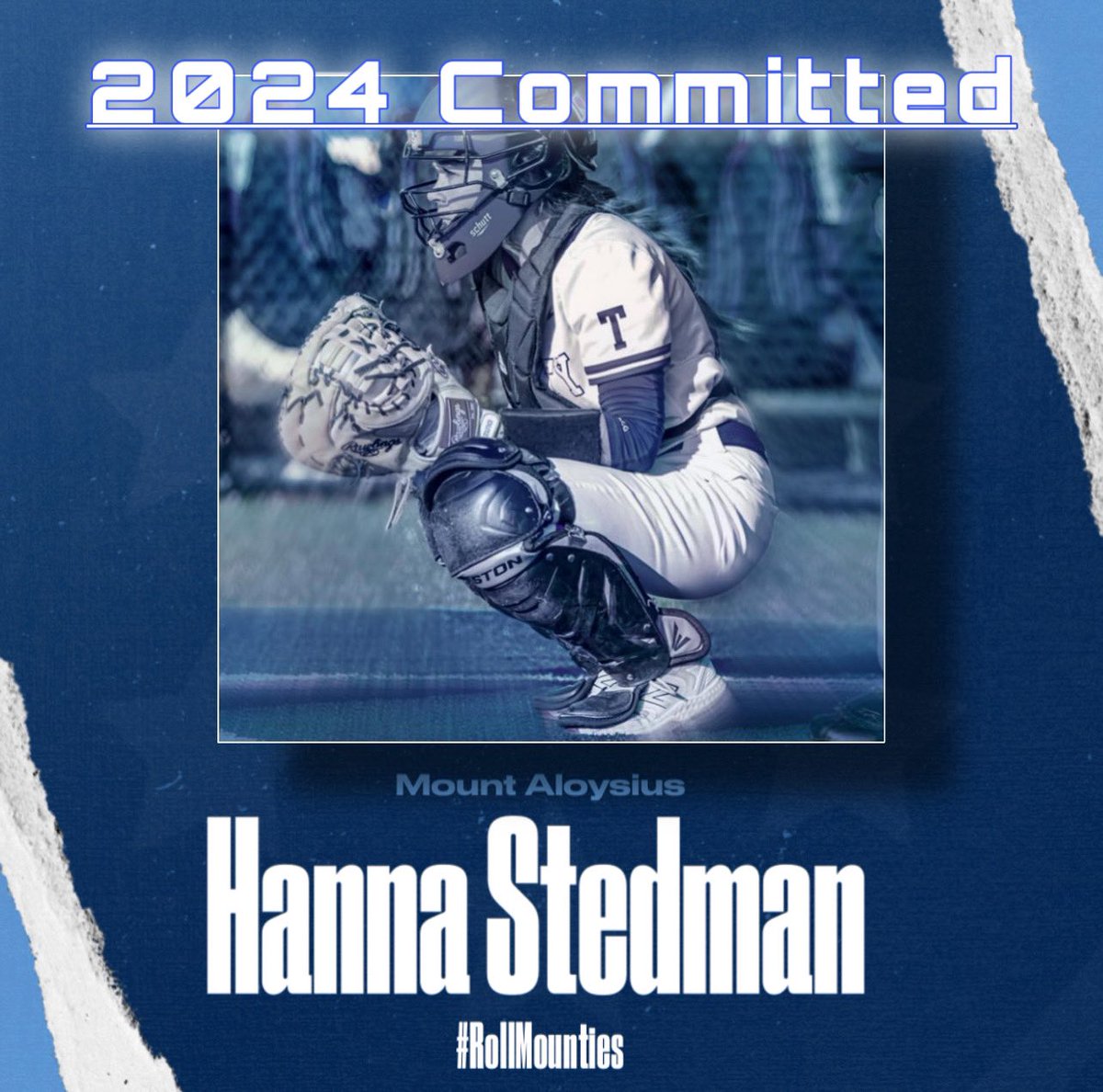 I am so very excited to announce that I will be continuing my academic and athletic career to play softball at Mount Aloysius. I am so grateful for my friends and family and coaches who have supported me and helped me throughout this process. So excited for these next 4.💙