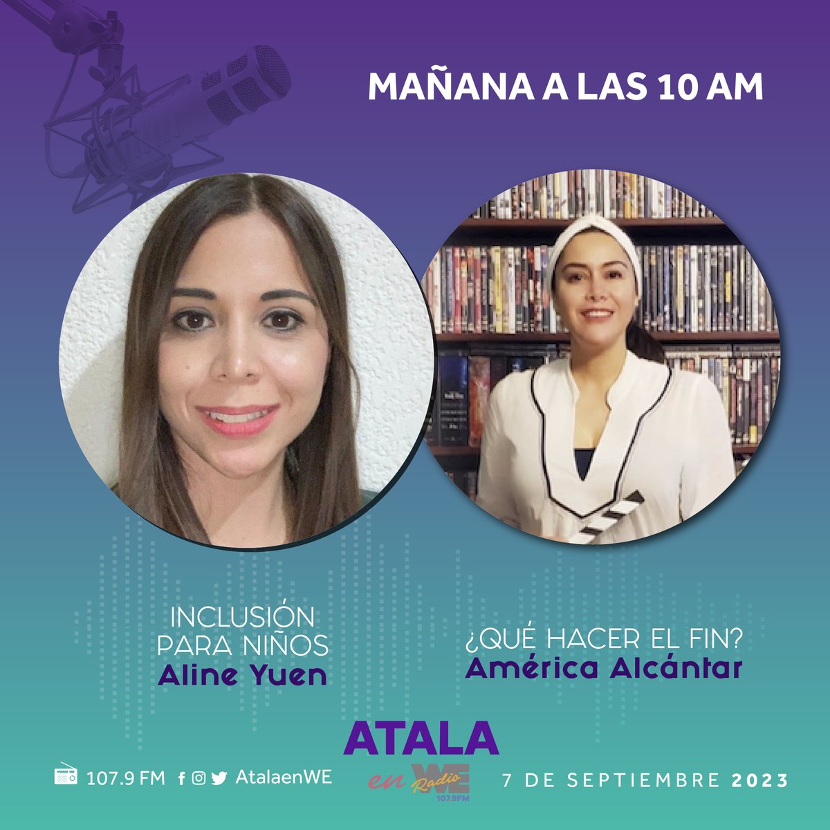 Este #Miércoles en #AtalaEnWE
¿Cómo hablar de inclusión con los más peques? Descúbrelo con Aline Yuen. Además, se vienen las recomendaciones para hacer este fin de semana con Ame Alcántar Mora.
Sintonízanos a través de We Radio 107.9 FM