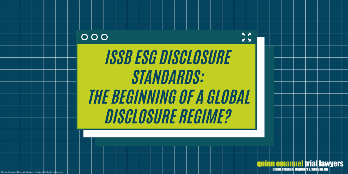 quinnemanuel's tweet image. One of the many problems with the phenomenon known as ESG is the absence of any agreed framework of what risks and impacts businesses should identify, measure, and disclose.
 
Read here: lnkd.in/eDNu8JYy
 
#nofirmlikeours #getusonyourside #clientalert