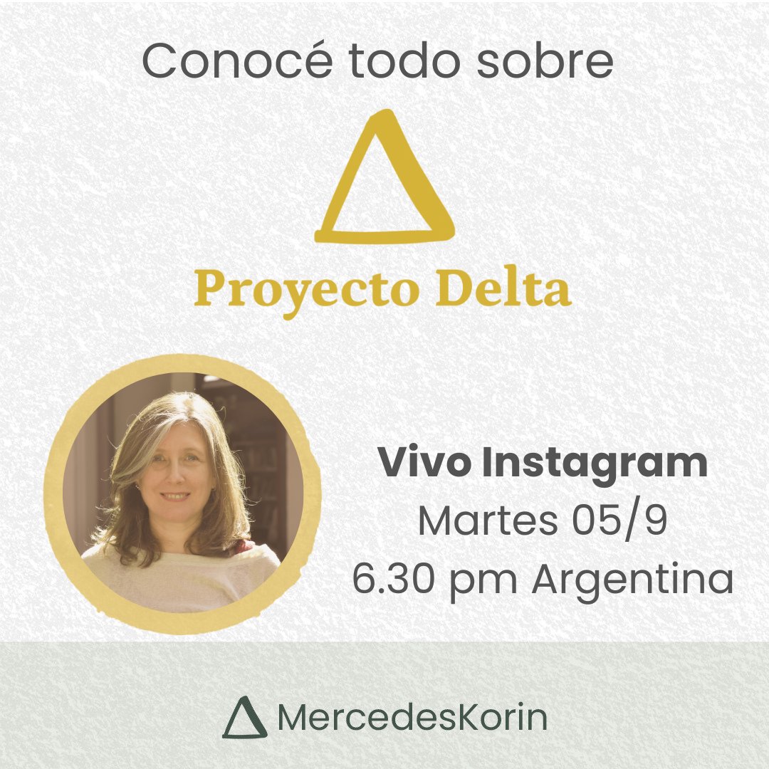 En minutos, en Instagram, cuento todo sobre Proyecto Delta, el programa grupal para encarar un cambio de ciclo laboral que me tiene muy contenta por la cantidad de personas interesadas en la propuesta :)
