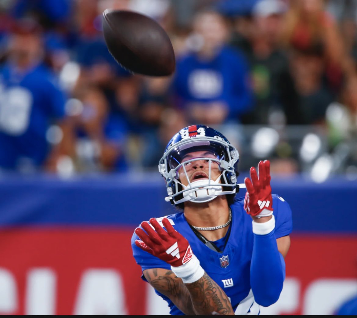 TommyG105's tweet photo. It won’t be easy.

Might not be right away.

Might be some doubts along the way.

But Jalin Hyatt will be a special player for the New York Giants.

That I am sure of.

#NYGiants 
#TommysTakes🎙️ https://t.co/ERPFT4mFkm
