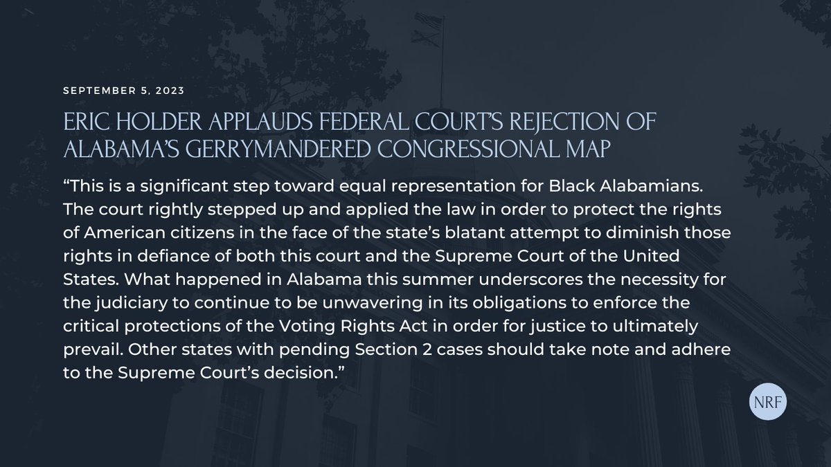 The AL legislature’s remedial congressional map has been rejected by a federal court, which found that the map “perpetuates rather than corrects the Section Two violation we found.” 

This marks an important step forward in our fight for a fair map in AL. bit.ly/3L8ybmw