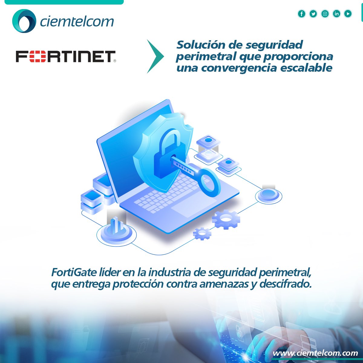 ciemtelcom's tweet photo. #FortiGate, una solución de #seguridad #perimetral que #proporciona una #convergencia #escalable a cualquier ubicación, cumpliendo con el concepto de malla híbrida para una administración unificada y seguridad consistente
#ProtecciónPerimetral #SoluciónEscalable #Ciberseguridad https://t.co/RdGNVtvplF