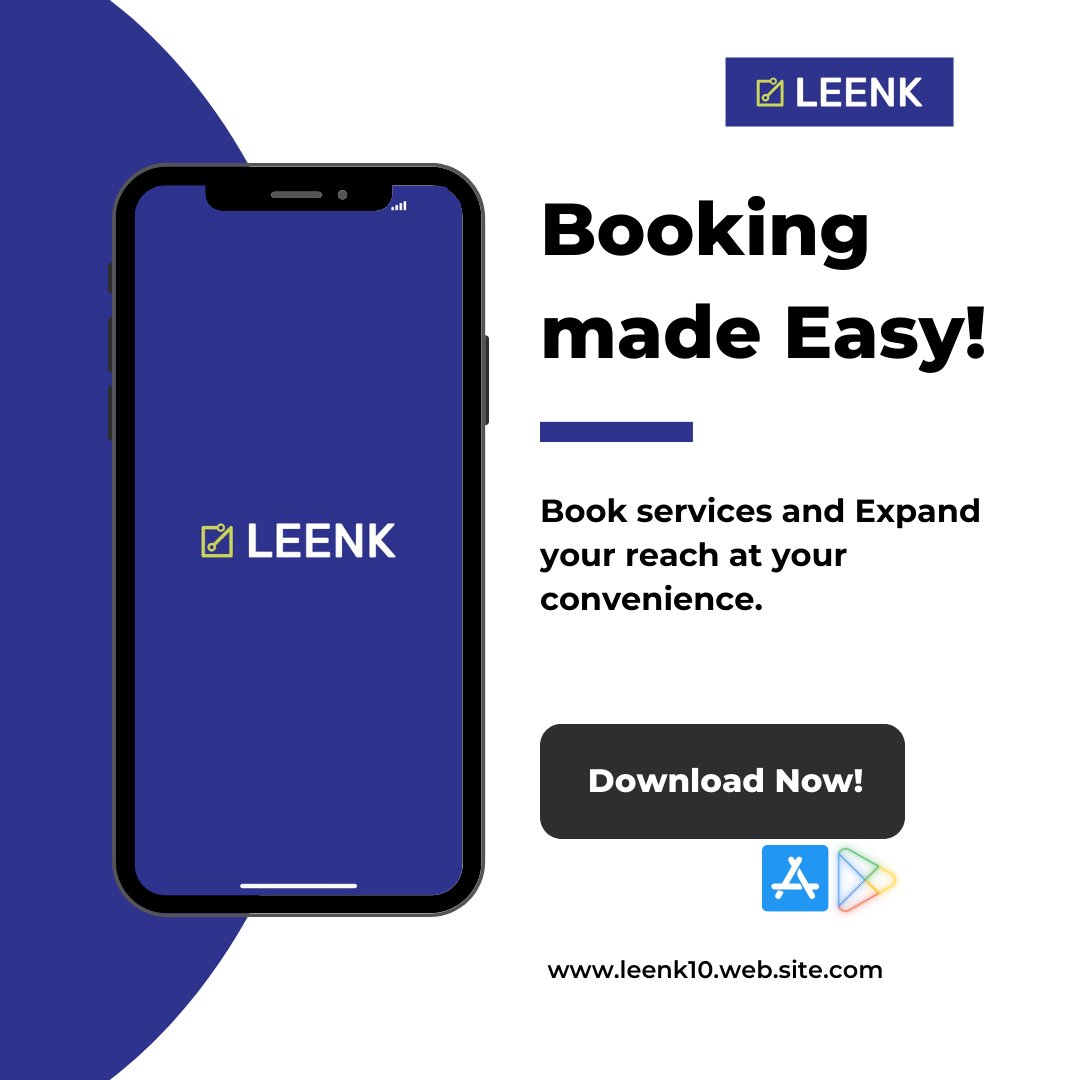 LeenkLtd's tweet image. Discover the ultimate solution to simplify service management. 🚀 Leenk App: connecting service providers and users effortlessly. 📲 Your one-stop platform for hassle-free service experiences. Try it now! 💼✨ #LeenkApp #ServiceSimplified #EfficiencyElevated #BBNaijaAllStars