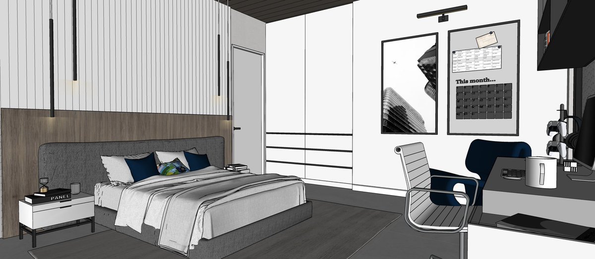 ChibiDeza's tweet photo. Modern Neutral Bedroom 💻

Includes bedroom, walk in closet and bathroom

Available in @acon3d_global @ACON3D 
Link: https://t.co/9H1l7Ap4Rr

[Skp File Size: 50 MB]

#acon3D #3Dmodel #webtoon #sketchup #architecture #background #webcomic #webtoonbackground https://t.co/2J2F3mxJF1