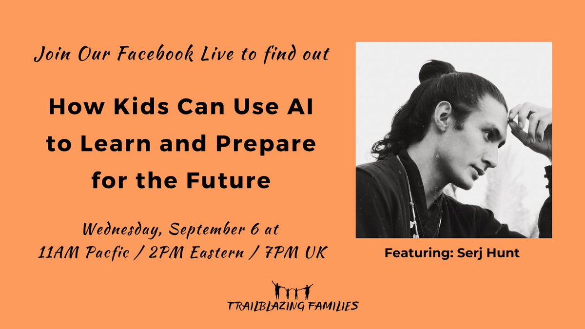 Tomorrow, I'll be meeting with @Serjhunt_ARK , Founder of City As a School to discuss how kids (and perhaps we adults?) can use Artificial Intelligence to learn and prepare for the future. Live in my FB group Worldschooling 🌏 Traveling ✈️ Digital Nomad 💻 Trailblazing Families