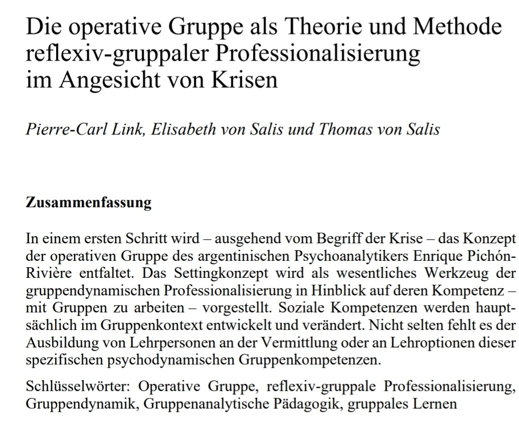 Prof_Link's tweet photo. Neue Publikation erschienen: Die operative Gruppe als Theorie und Methode reflexiv-gruppaler Professionalisierung im Angesicht von Krisen. Open-access verfügbar: https://t.co/oVuUnUod02
@hfh_edu
@DGfE_eV
@HumboldtUni
@hofmajos
#DGfE #OperativeGruppen #Professionalisierung #HfH https://t.co/9ZLZPjzLgi