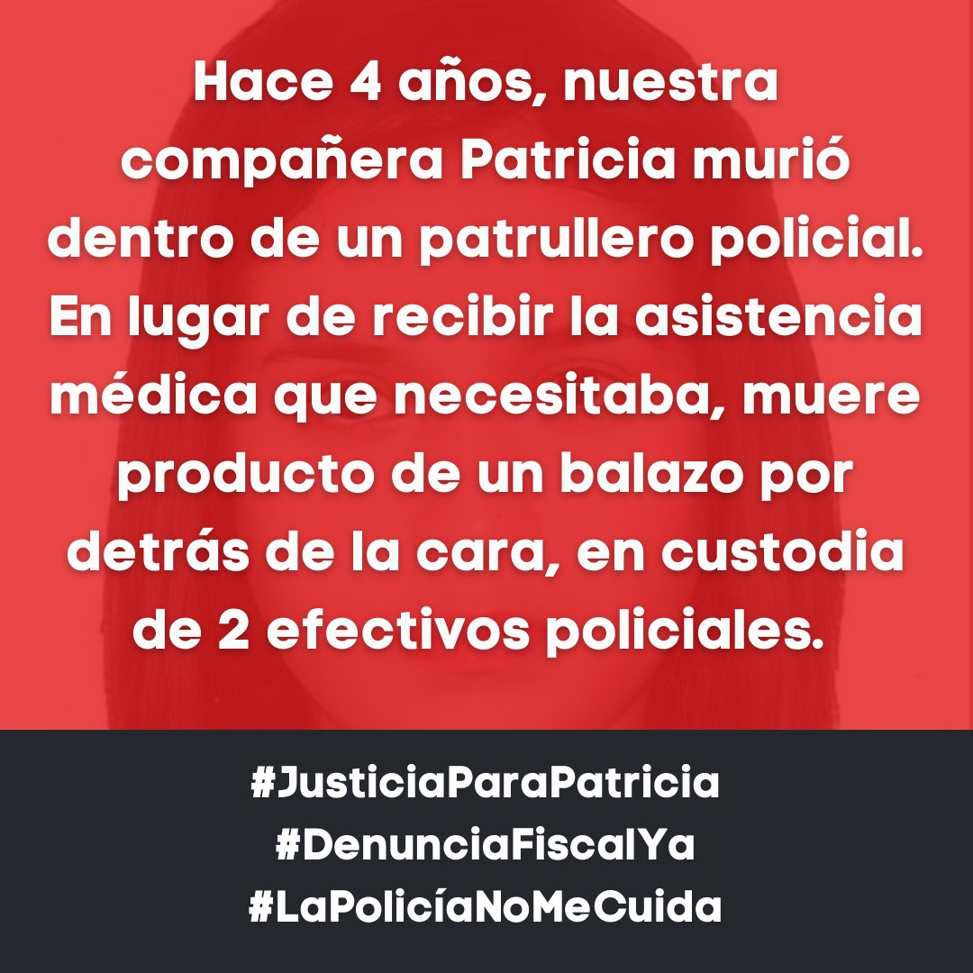 #JusticiaParaPatricia #DenunciaFiscalYa #LaPoliciaNoMeCuida