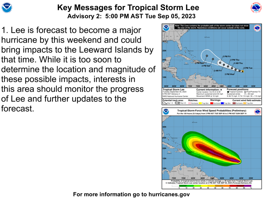 Tropical Storm Lee expected to rapidly intensify to 'extremely dangerous'  hurricane