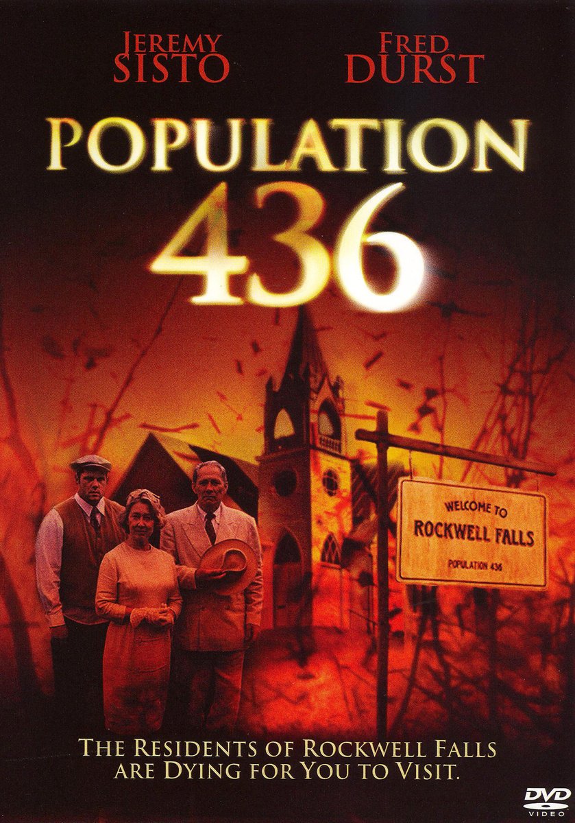 SemetraRhodes's tweet photo. #Horror Released Sept. 5L POPULATION 436 [USA, 2006, video] Director: Michelle MacLaren. Writer: Michael Kingston. Stars Leigh Enns, Jeremy Sisto, Rick Skene &amp; Fred Durst. 

#HorrorMovieReleaseDates #HorrorDirectedByWomen #ReligiousHorror #FRated #IndieHorror https://t.co/iDmsYoAXej