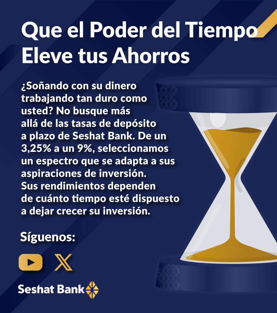 SeshatBank's tweet photo. ⌛️¡Aumente sus ahorros con las lucrativas tasas de depósito a plazo de Seshat Bank! |⌛️Elevate Your Savings with Seshat Bank's Lucrative Term Deposit Rates! https://t.co/jx8G16dqlv
