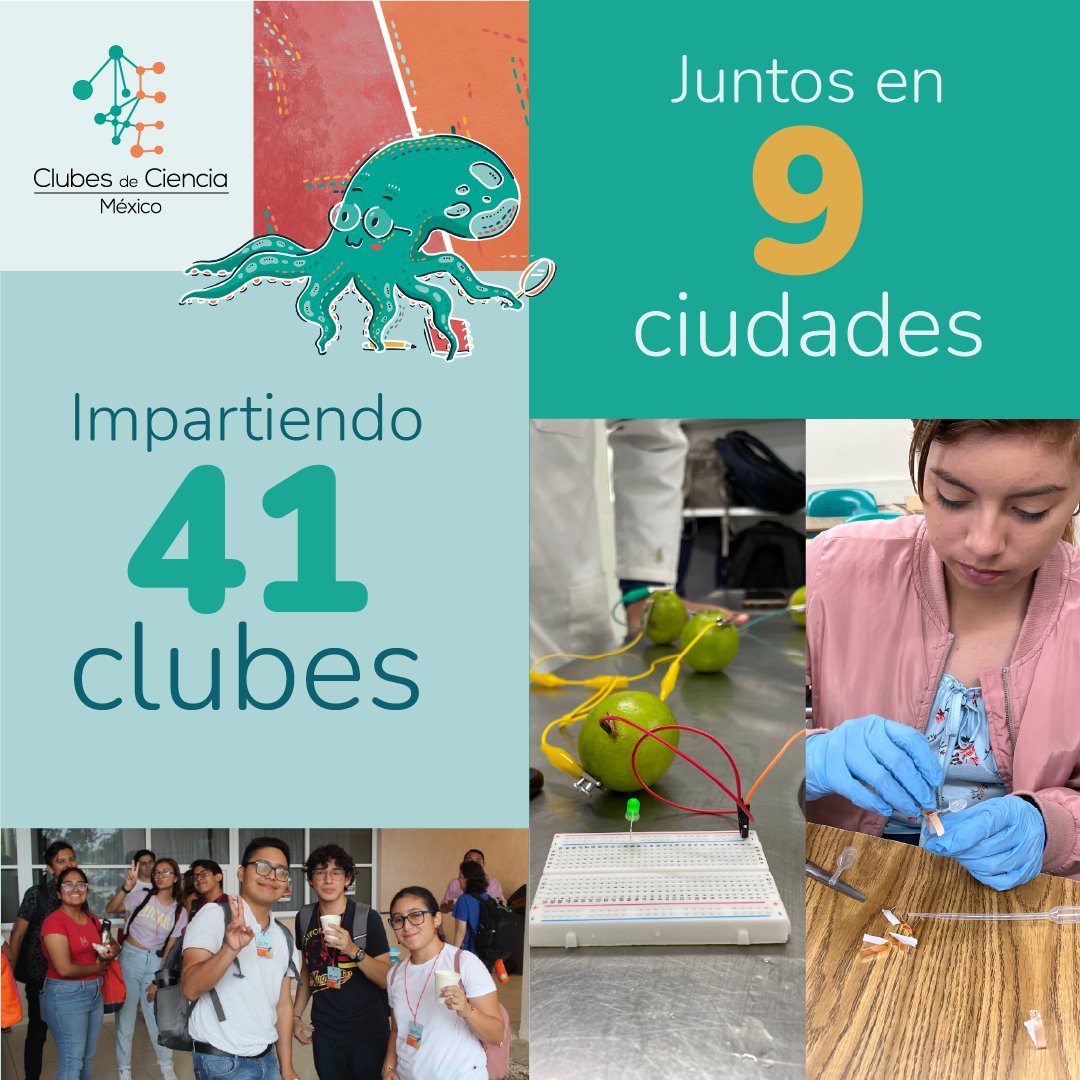 ClubesCienciaMx's tweet photo. Gracias por el 2023 🙌🚀

Por ser parte de este gran proyecto a través de donaciones, patrocinios, likes, cursos, participando en convocatorias o asistiendo a los Webinars y a la semana de Clubes.

Te traemos un resumen del Verano 2023. 🥰📚🇲🇽
¡Únete a la Revolución Científica! https://t.co/ejZGhQbazi