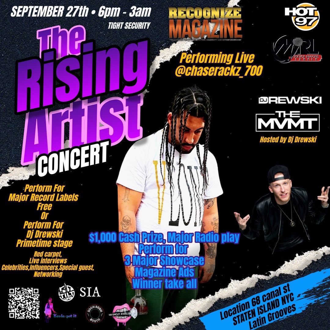 ChaseRackz700's tweet photo. Chase Rackz Will Be Performing In Staten Island NY Everyone Go Get Your Tickets Now This A Showcase U Don’t Wanna Miss https://t.co/lGUVxjgNhe DJ Drewski Will Be In The Building Too With A lot Of Other Great Talent Shout Out HitDaBeatEnt For This Opportunity 💯💯 https://t.co/yeuETci9Xn