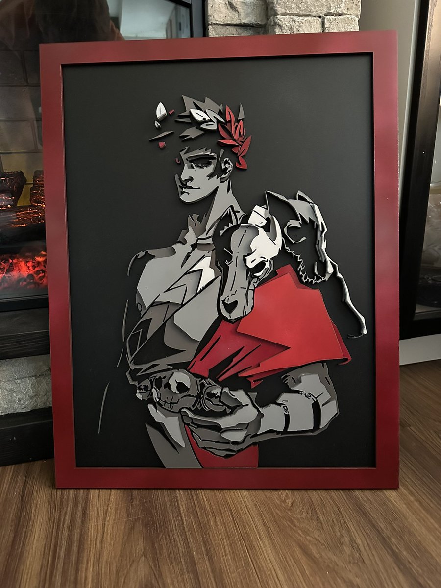 JackaryDraws's tweet image. For my first ever laser cutting project, I designed this layered portrait of Zagreus from Hades!

What do you guys think of it? 👀