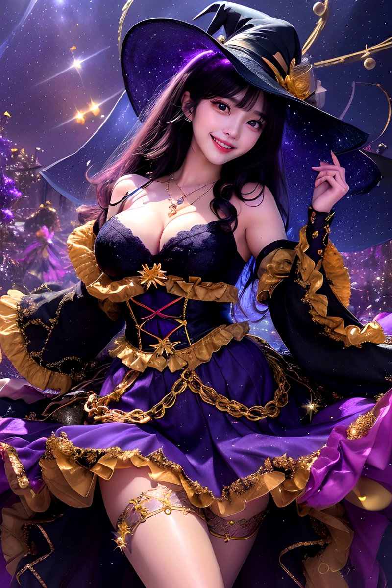 フリルいっぱい魔女っ子衣装よ！
#AIgirl #AIハロウィン https://t.co/d4rLB9PGEg