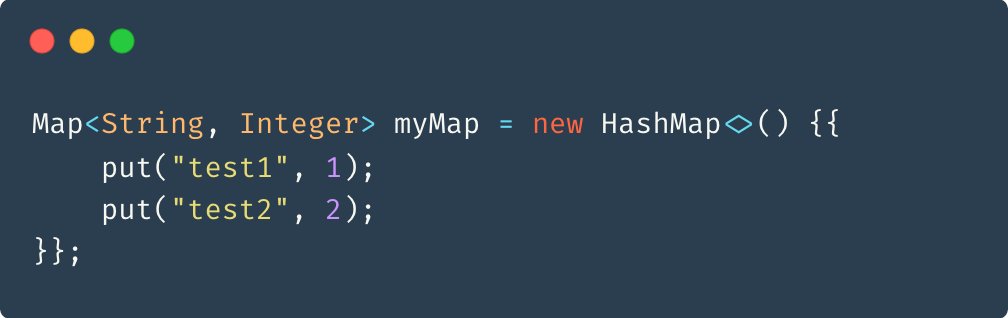 piotr_minkowski's tweet photo. Java Tip 💡
How do you initilize collections or maps in Java? Of course, you can use e.g. static factory initialization (`List.of(...)` or `Map.of(...)`). But you can as well leverage the "double-brace initialization" feature 👇👇👇
#java #unknownfeatures https://t.co/CJxtkXigyH