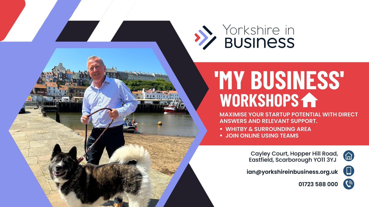 Join us on teams for the first of our online ‘My Business’ workshops! The first session is this Thursday at 5.30pm 📍 Click here to book: yorkshireinbusiness.org.uk/courses