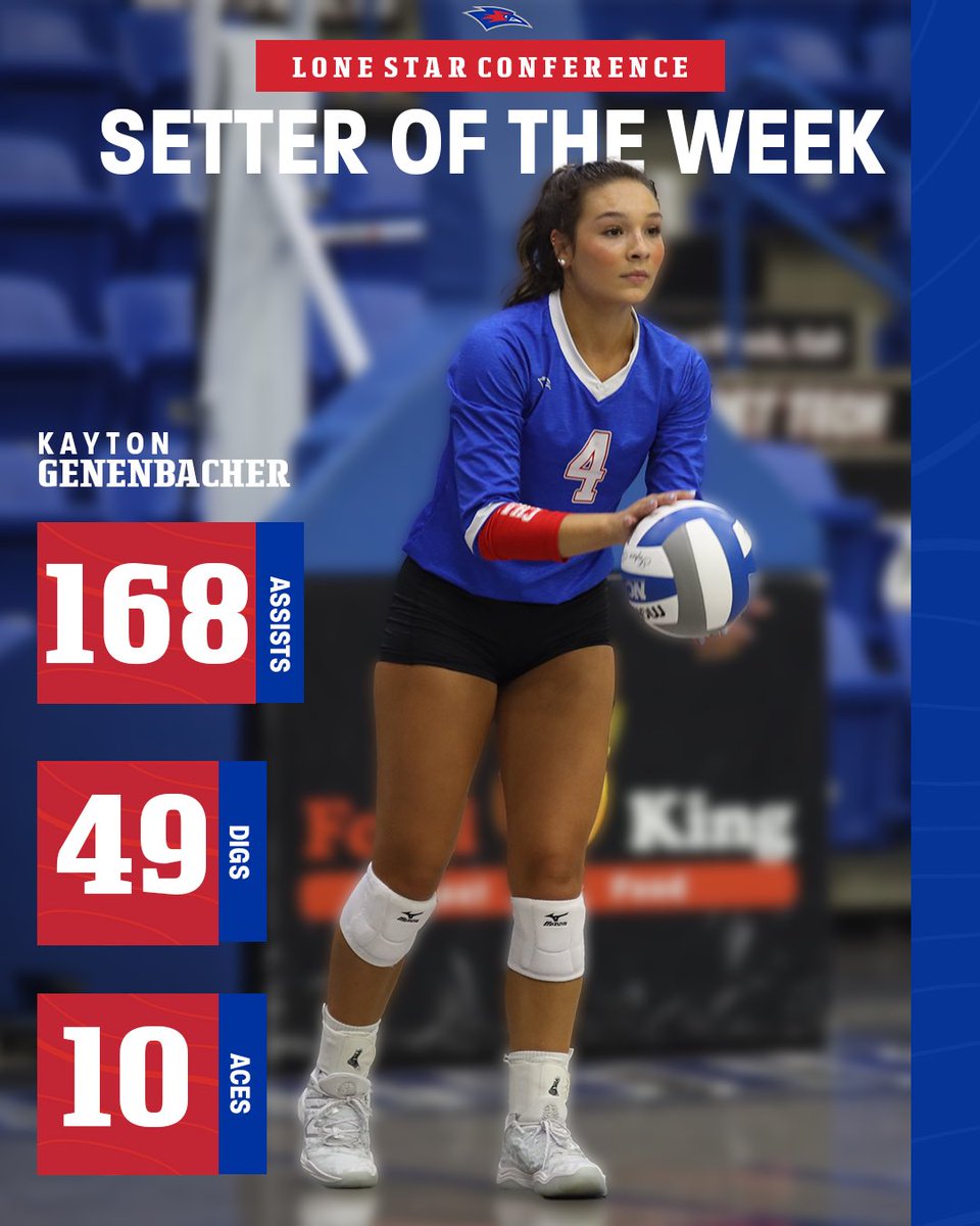 LCUVolleyball's tweet photo. After a 𝙃𝙐𝙂𝙀 week In Montana, Kayton Genenbacher has been named the LSC Setter of the Week!🏐 https://t.co/7t2ee9cw7J
