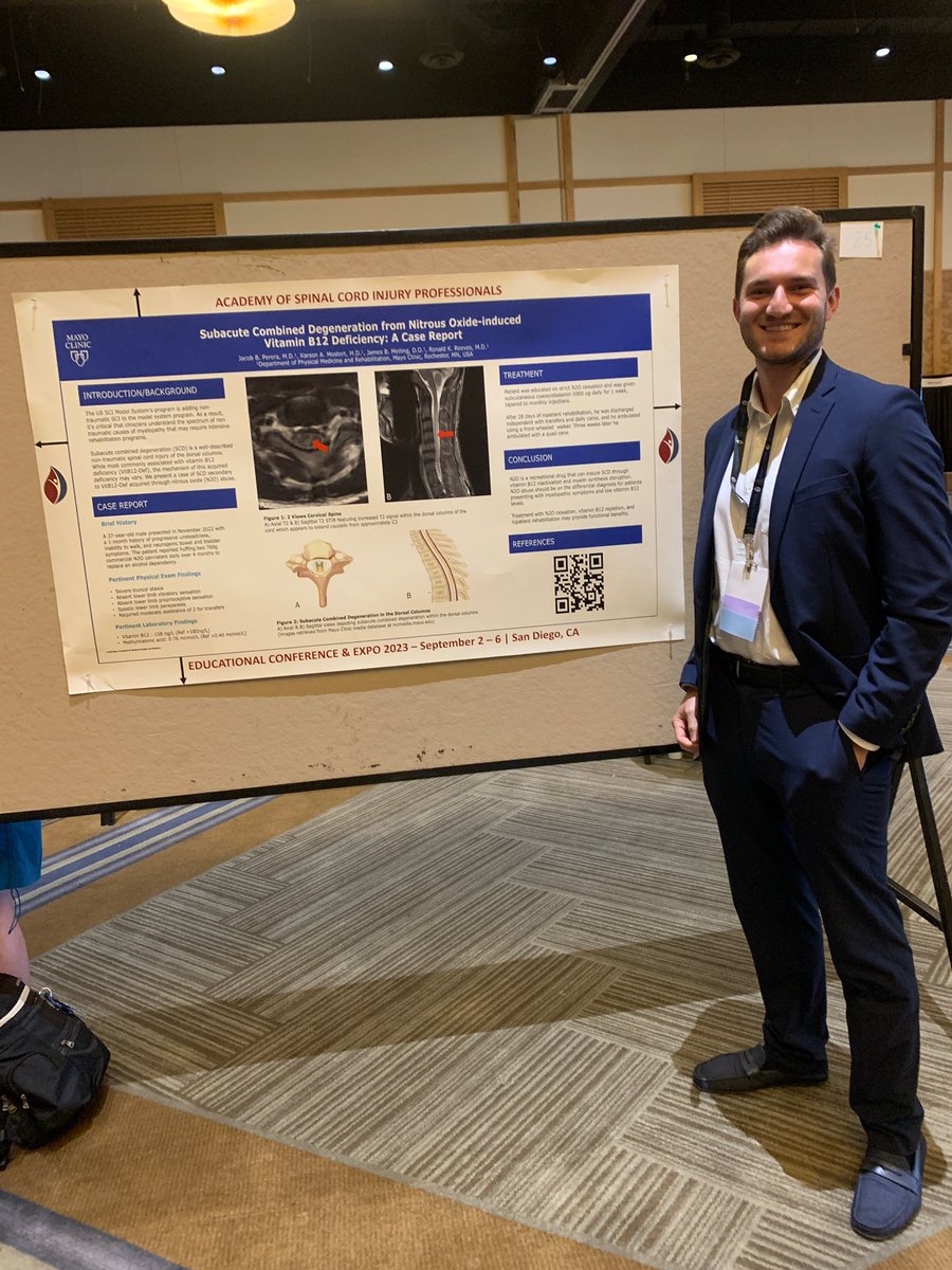 MayoPMRRes's tweet photo. Mayo PM&amp;R does ASCIP! This team (including PGY4s Dr Kubrova &amp; Dr White) earned the Jayanthi Award for their work on non-traumatic spinal cord injuries. Congrats to PGY3 Dr Perera on his case! We have a stellar team who supports our residents and their research endeavors! https://t.co/2bUgbNe8tr