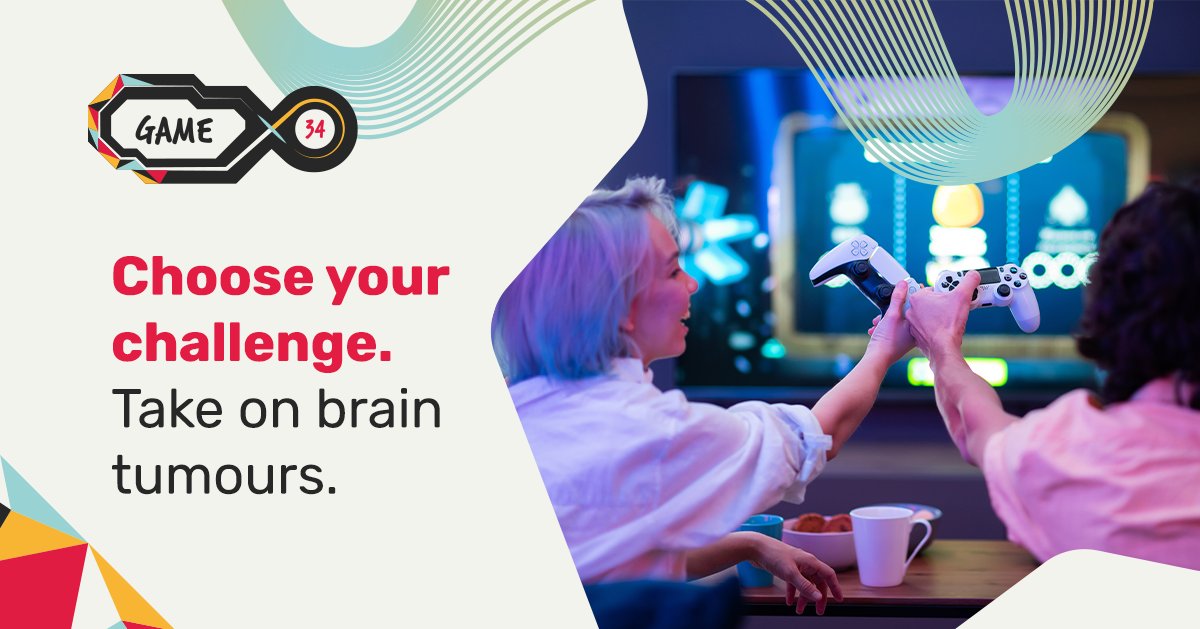 BrainTumourOrg's tweet photo. Game 34 is your chance to put your gaming skills to the ultimate test and unlock the greatest achievement of all: a future where everybody affected by a brain tumour lives a longer, better life. Together we can conquer #braintumours once and for all! https://t.co/ELPf68MLPY https://t.co/EQHCnAmZu9