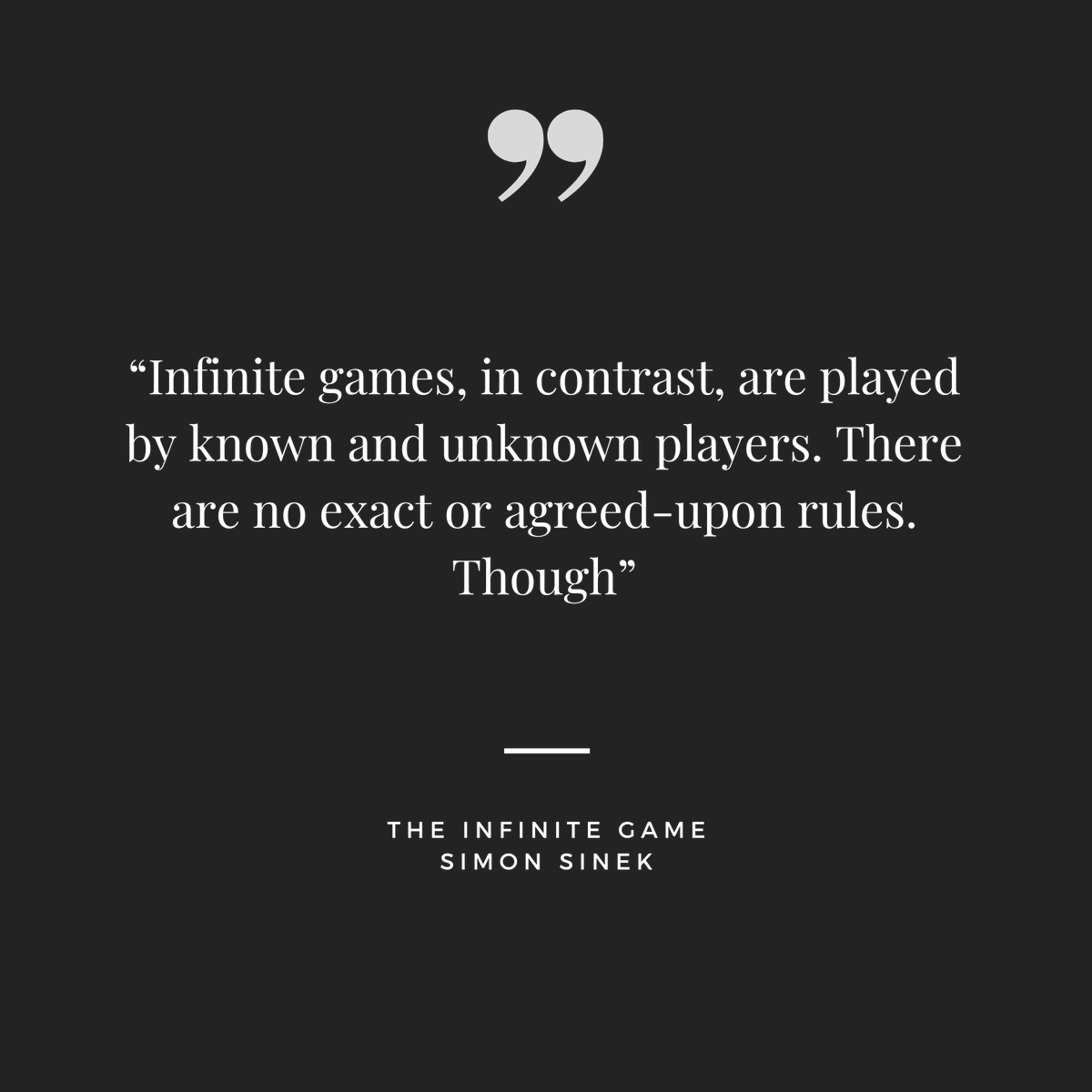 calebmkeller's tweet image. #theinfinitegame by Simon Sinek

#books #reading #understanding #recommended