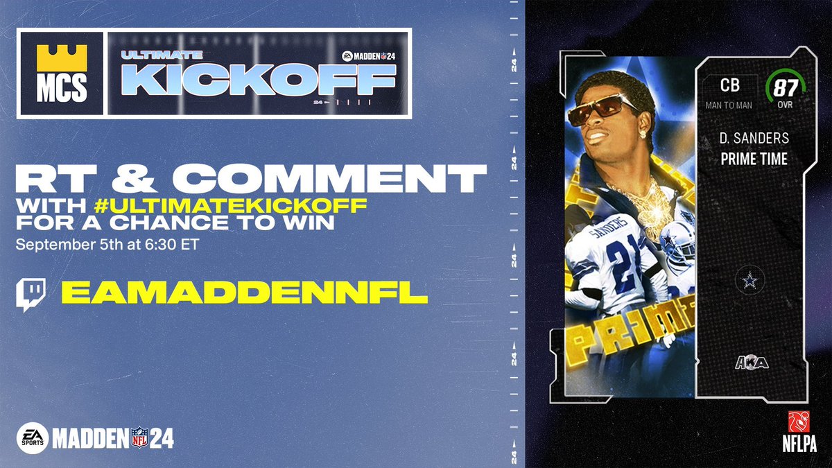 JokerCale's tweet photo. RT &amp; Comment #UltimateKickoff + Who you got winning, for a chance to win a @DeionSanders AKA Item!

1 Winner, Ends 9/6 AFTER the #UltimateKickoff Finals (Watch Here) ➡️https://t.co/DPTgTESFf7 https://t.co/osPMXYNiin