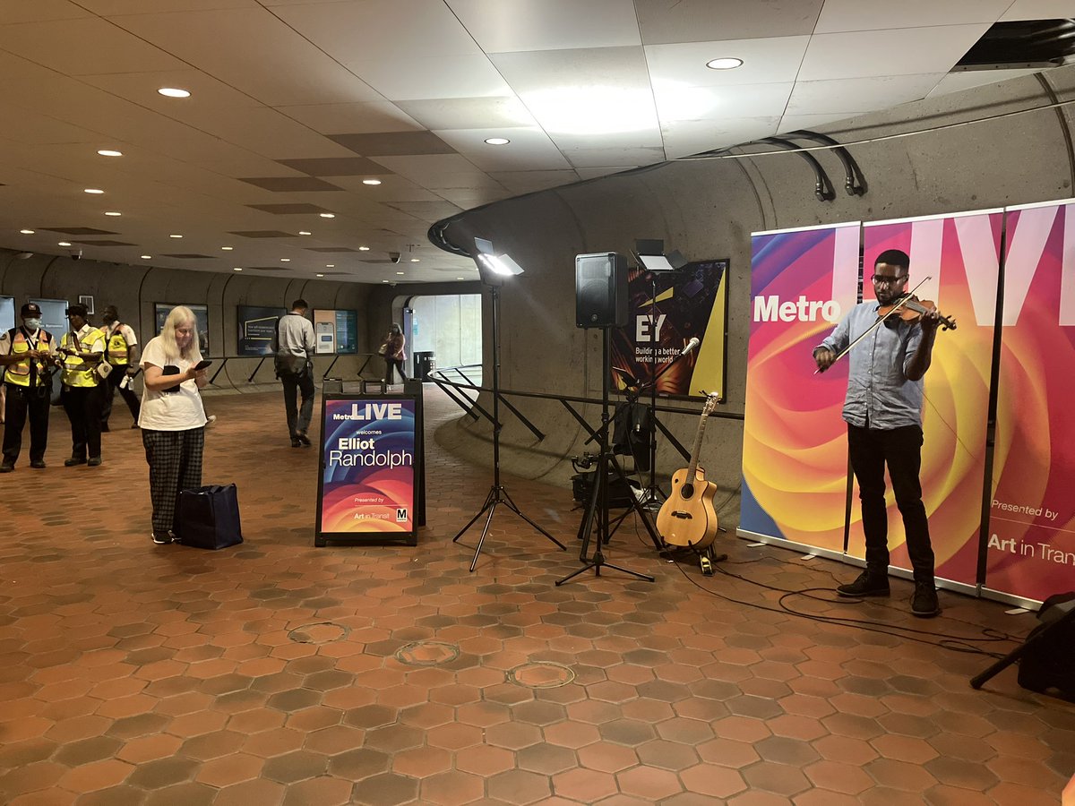 wmata's tweet photo. We’re wrapping up at 7 p.m. You still have time to check out #RandolphStrings & @EmmaGmusic #wmata https://t.co/3v3RVKUmZX