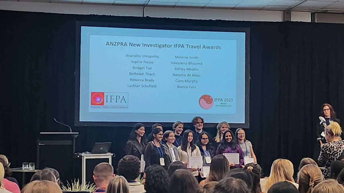 ANZPRA1's tweet photo. Congratulations to our brilliant ANZPRA New Investigators that received IFPA travel awards!! If you are at #IFPA2023  this week, make sure you check out their presentations and posters @IFPA_Official https://t.co/sBoAUycMBw