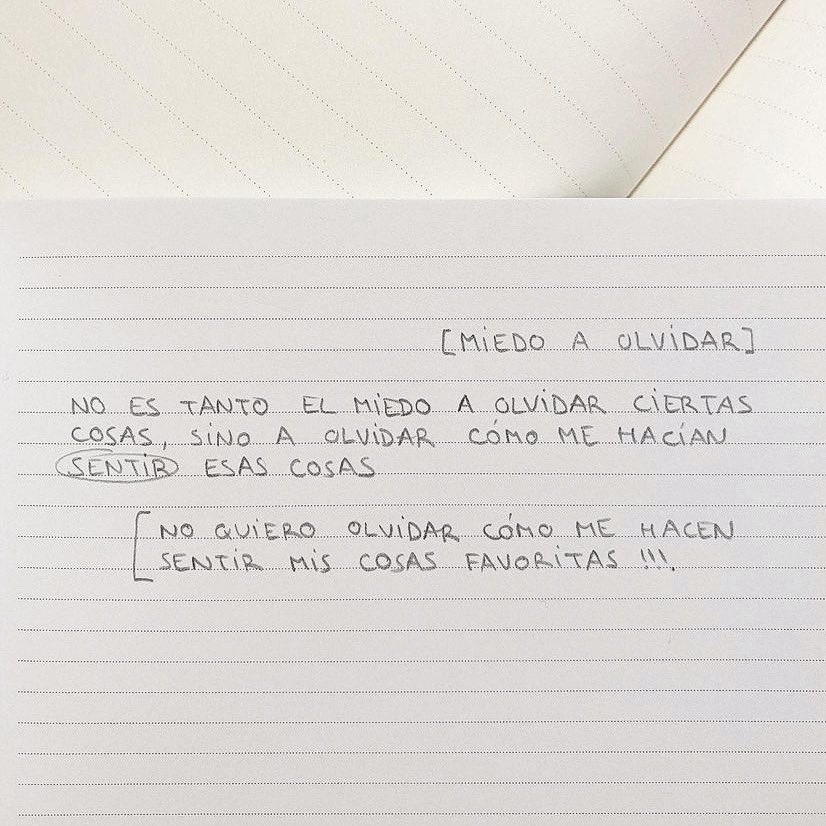 esto q escribi hace años sobre el miedo a olvidar…