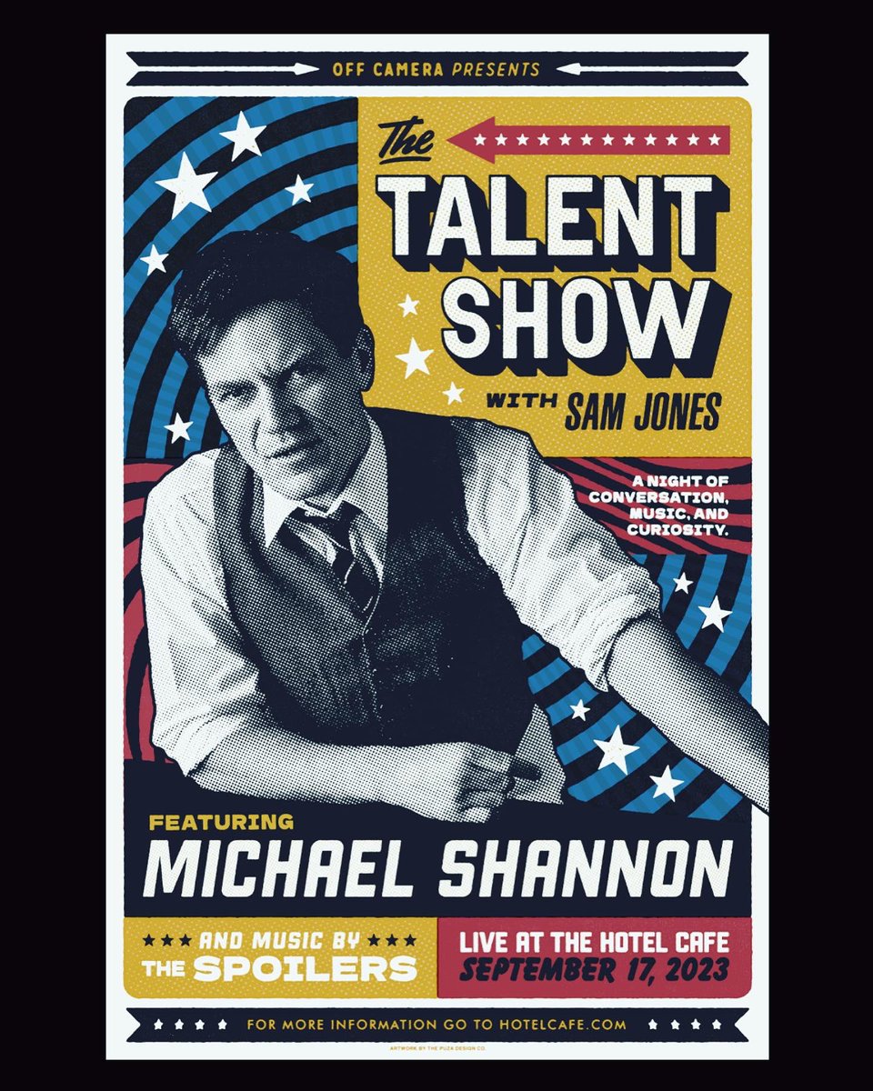 Join us for the next Talent Show featuring Michael Shannon Sunday Sept 17 @thehotelcafe and see me interview Michael, and then stick around for a live musical performance by Michael and The Spoilers. Click here for tickets: new.hotelcafe.com/event/the-tale…