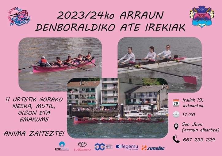 📢📢
PUERTAS ABIERTAS ARRAUN ESKOLA!!
19 de SEPTIEMBRE (martes) a las 17:30
En San Juan, club Koxtape.
Nueva temporada para los niños y niñas a partir de los 11 años.
Veremos el club y os daremos Informacion.
Telf: 667 233 224

ANIMATE!!!