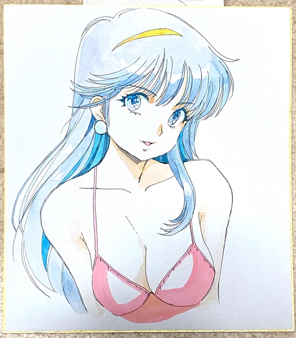 おはよう、朝から色塗り途中#美少女パラダイス2 #80年代アニメ 