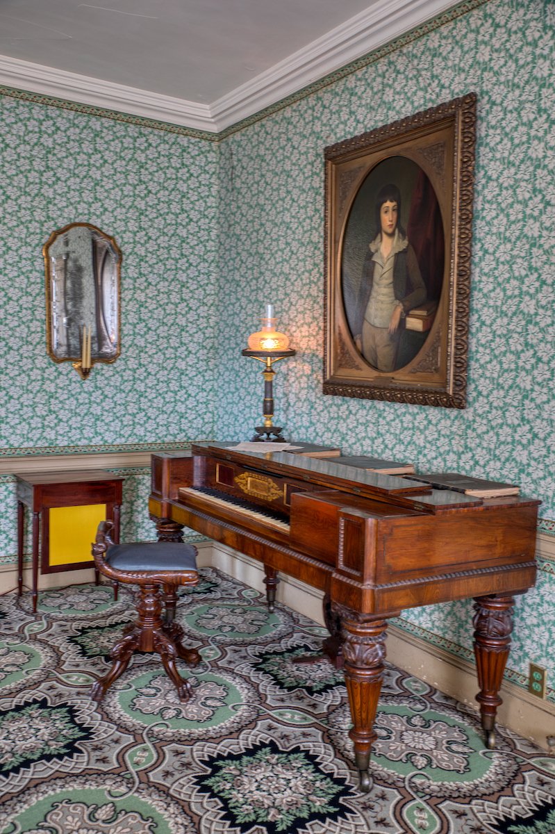 Did you know that September is #NationalPianoMonth? The Jay collection has a piano forte, a 19th century version of the instrument that has only 73 keys, compared to the modern grand piano, which has 88. #johnjayhomestead #music #piano
