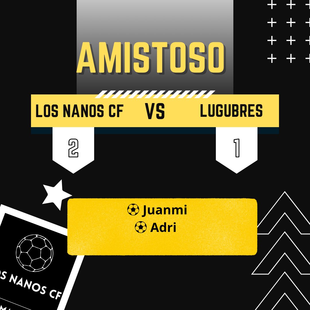 LO INTENTAS, TE EQUIVOCAS, TE LEVANTAS 

Partido ganado ante Lúgubres equipoooo ⚽️💪

A por esa Liga vavavavva

⚽️GOLEADORES⚽️
- <a href="/adriannvazquezz/">adriannvazquezz</a> 
- Juanmi
