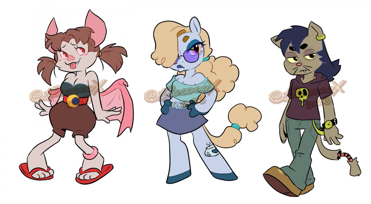 「Available cartoon adoptables! They're $3」|🐝Roxanne🐝のイラスト