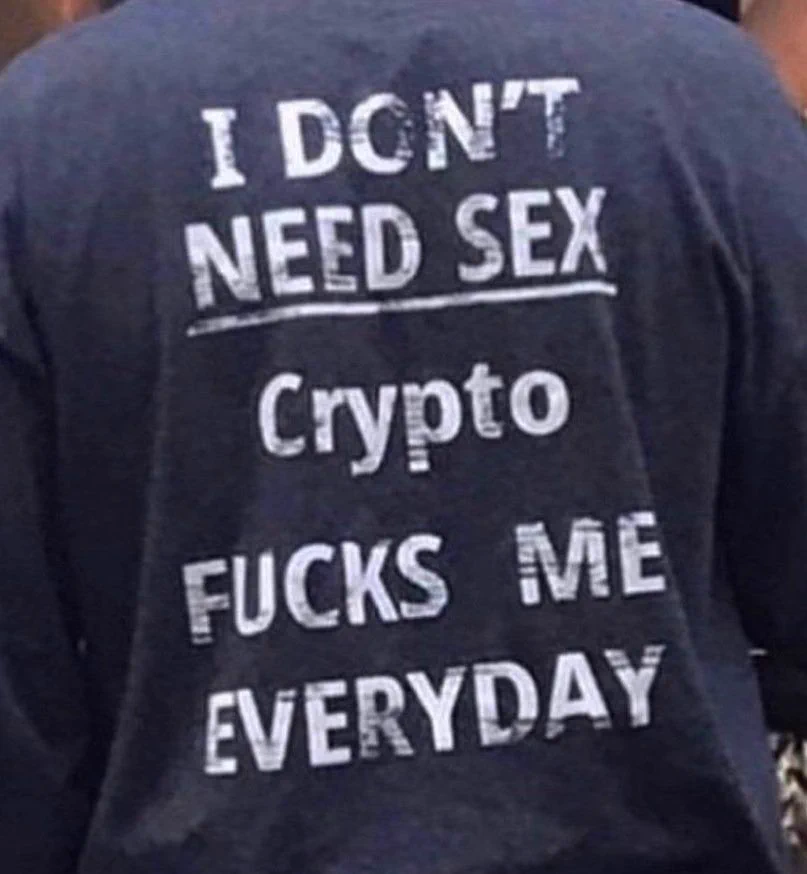 JakeGagain's tweet photo. GM. Say it back if crypto f*cks you. https://t.co/R09ID4ebUw